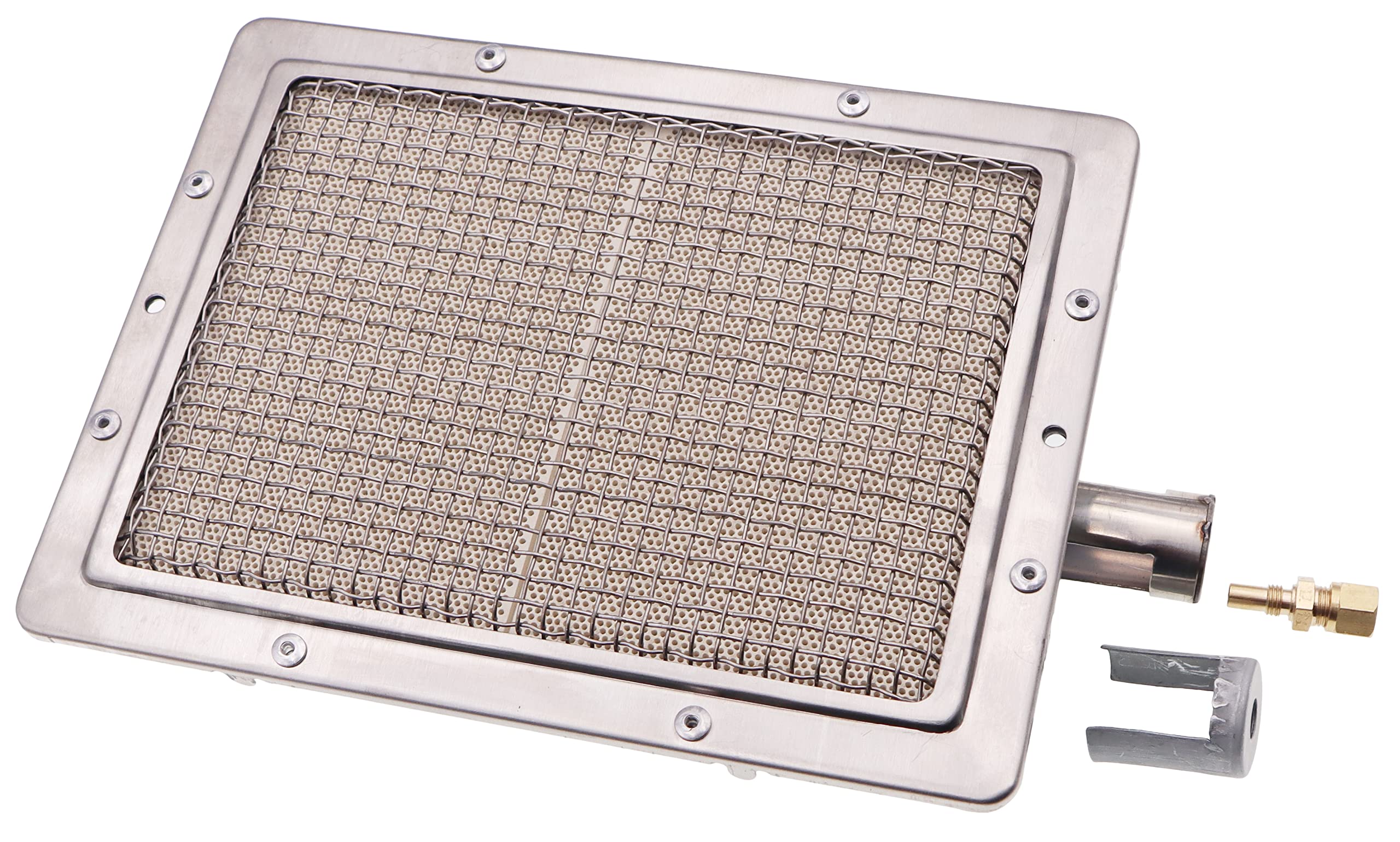 METER STAR Pezzo di ricambio per barbecue a propano, parte di riparazione, bruciatore a infrarossi, elemento riscaldante (220 x 170 mm)
