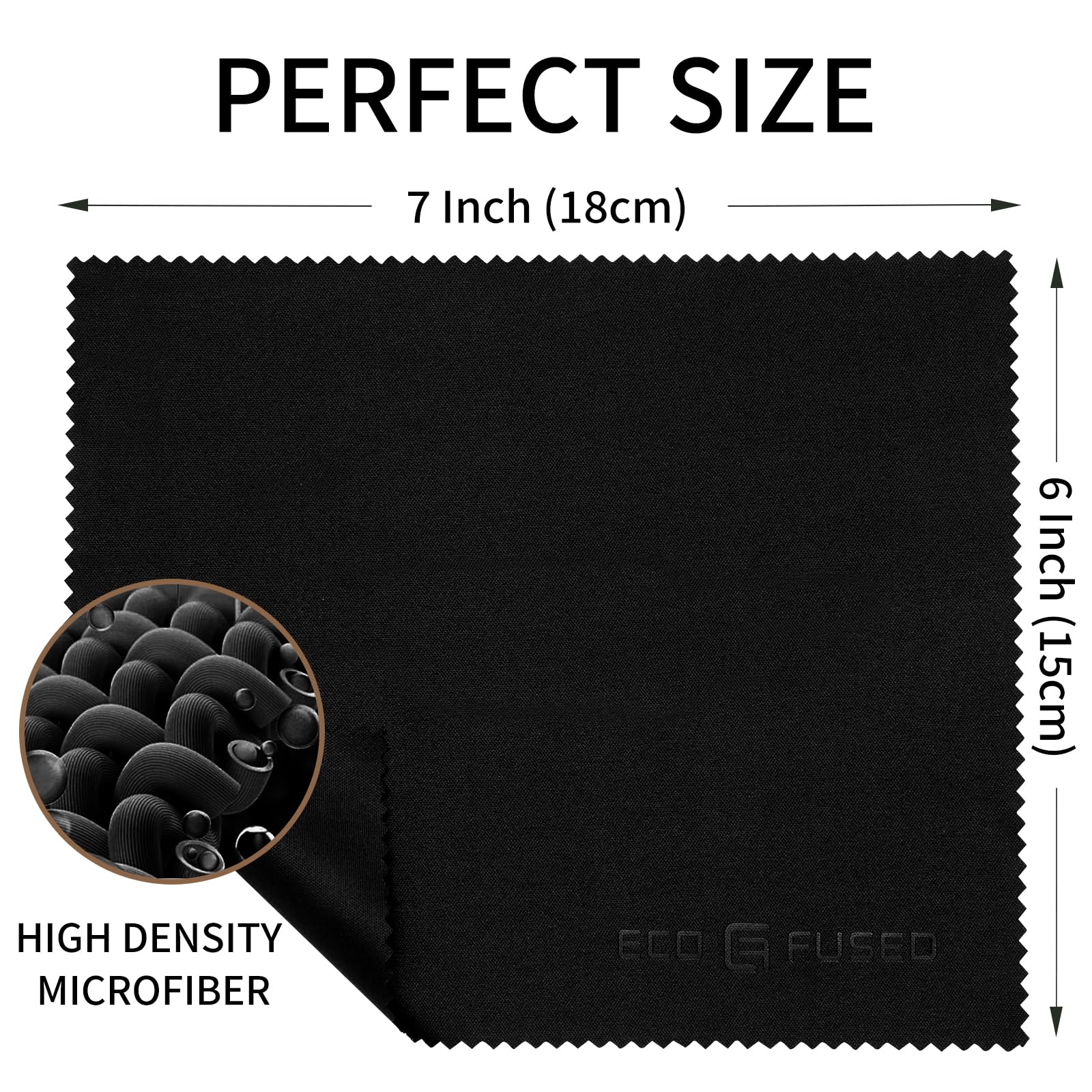 ECO-FUSED Microfiber Cleaning Cloths, 40 Pack, (6 x 7 inches) for Cleaning Glasses Spectacles, Camera Lenses, Tablets, Phones - Image 2