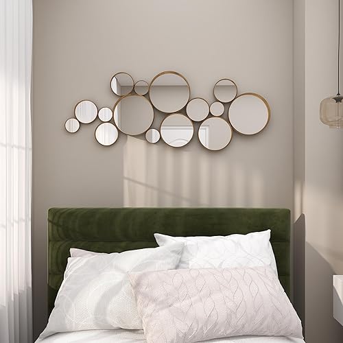 Miniatura 9 de CosmoLiving by Cosmopolitan - Espejo de pared de metal para habitación, espejo de entrada, espejo de pared de 54 x 2 x 21 pulgadas, dorado
