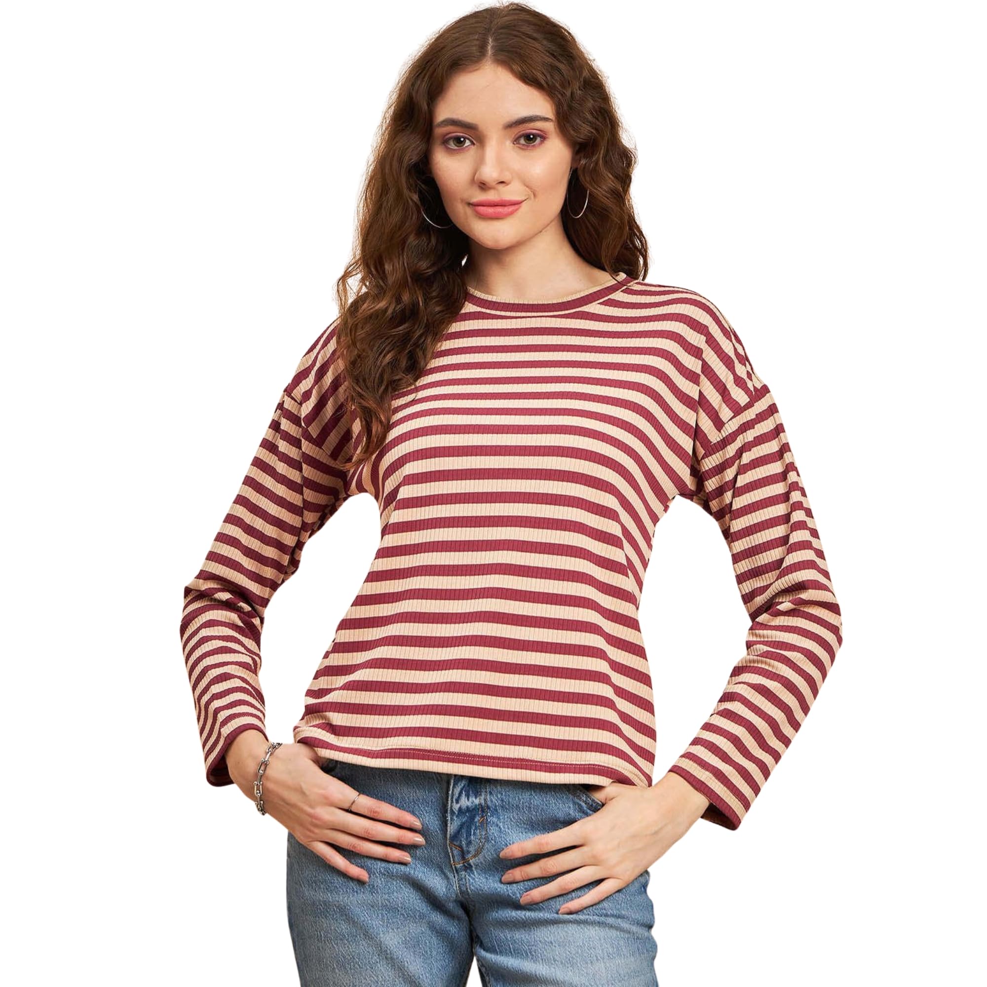 Full Sleeve Striped Women Sweatshirt | MS-SWS-1130-image-8