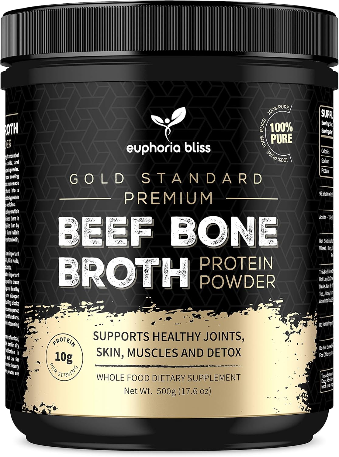 Euphoria Bliss Bone Broth Powder 500g Sweden Grass Fed No Hormones