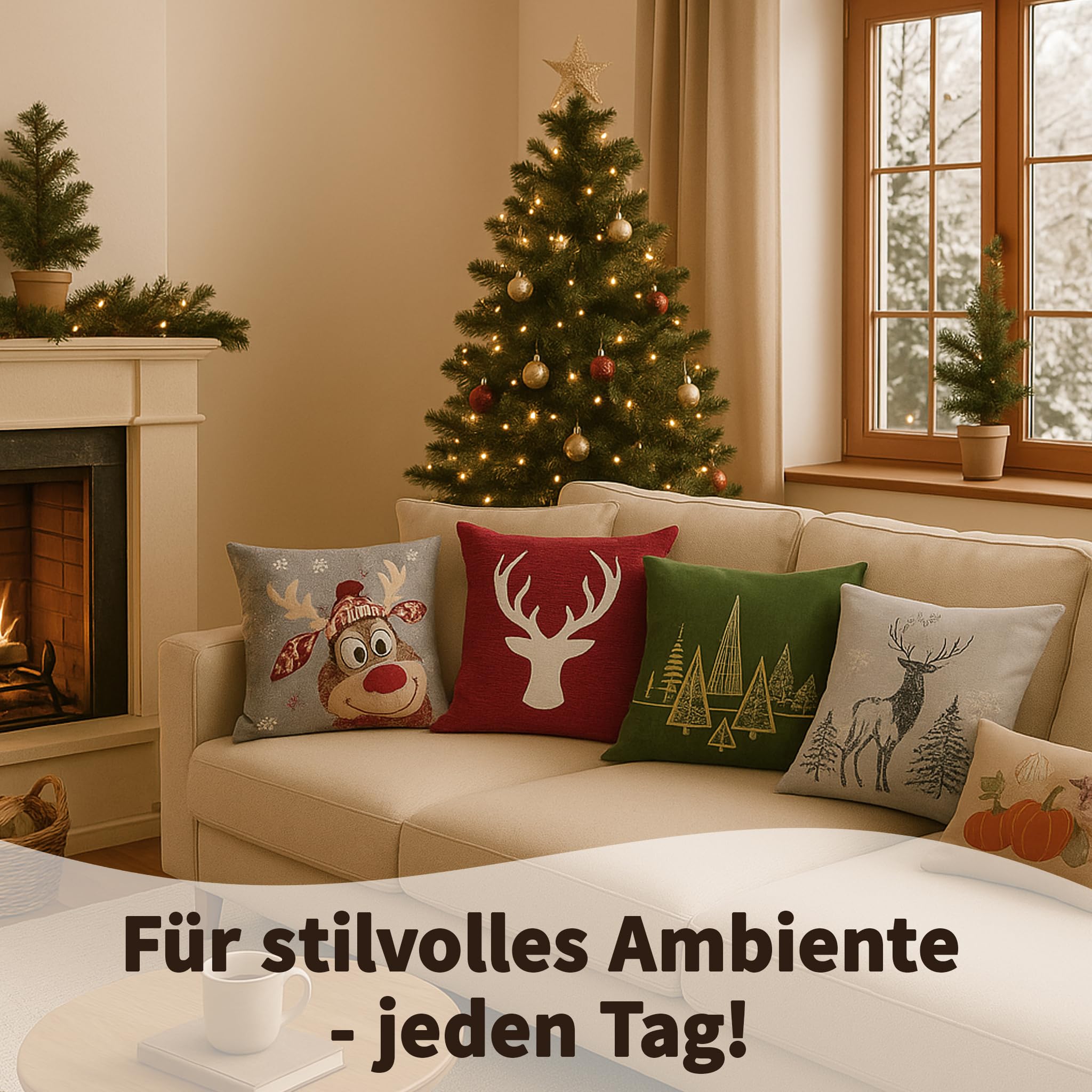matches21 HOME & HOBBY Kissenfüllung 45x45 cm Innenkissen für Kissenhüllen - 4er Set weiche Polyester Sofa-Füllkissen