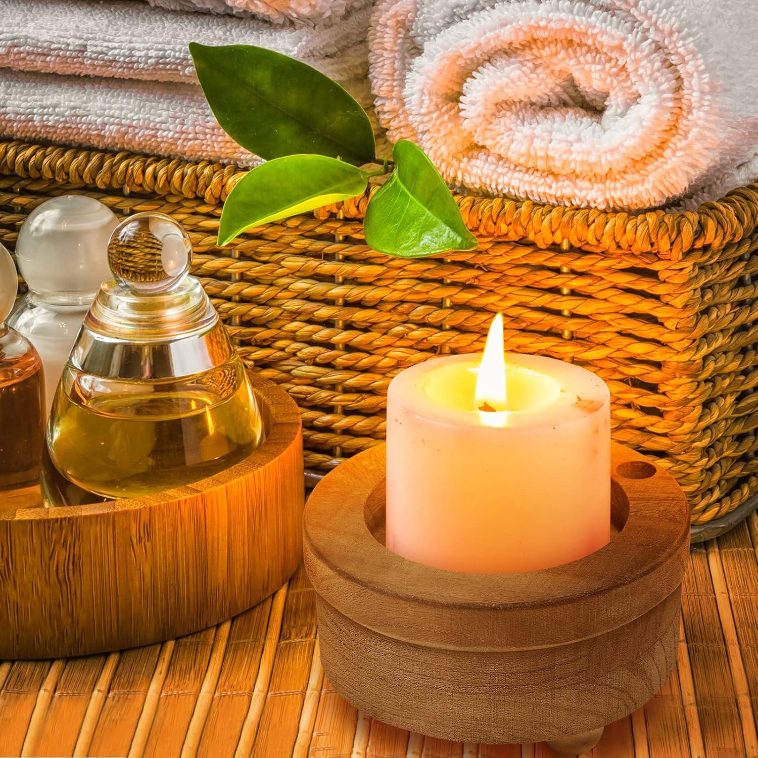 2 Pcs Wooden Cup Holder with Marker Slot Brown Cup Holder Dispenser Disposable Mug Dispenser for Party Decoration Bathroom Kitchen Showers Picnic Housewarming Couples Gift (Classic Style)