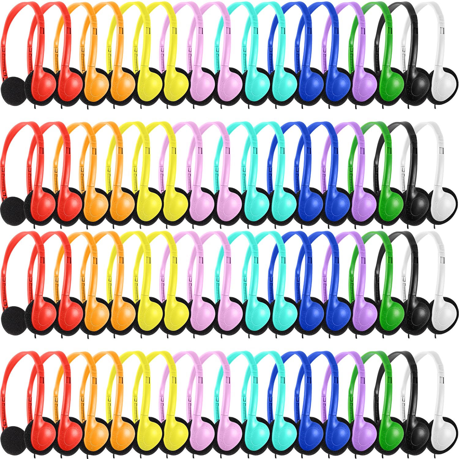 bulk pack wired headphones for classroom kids school
