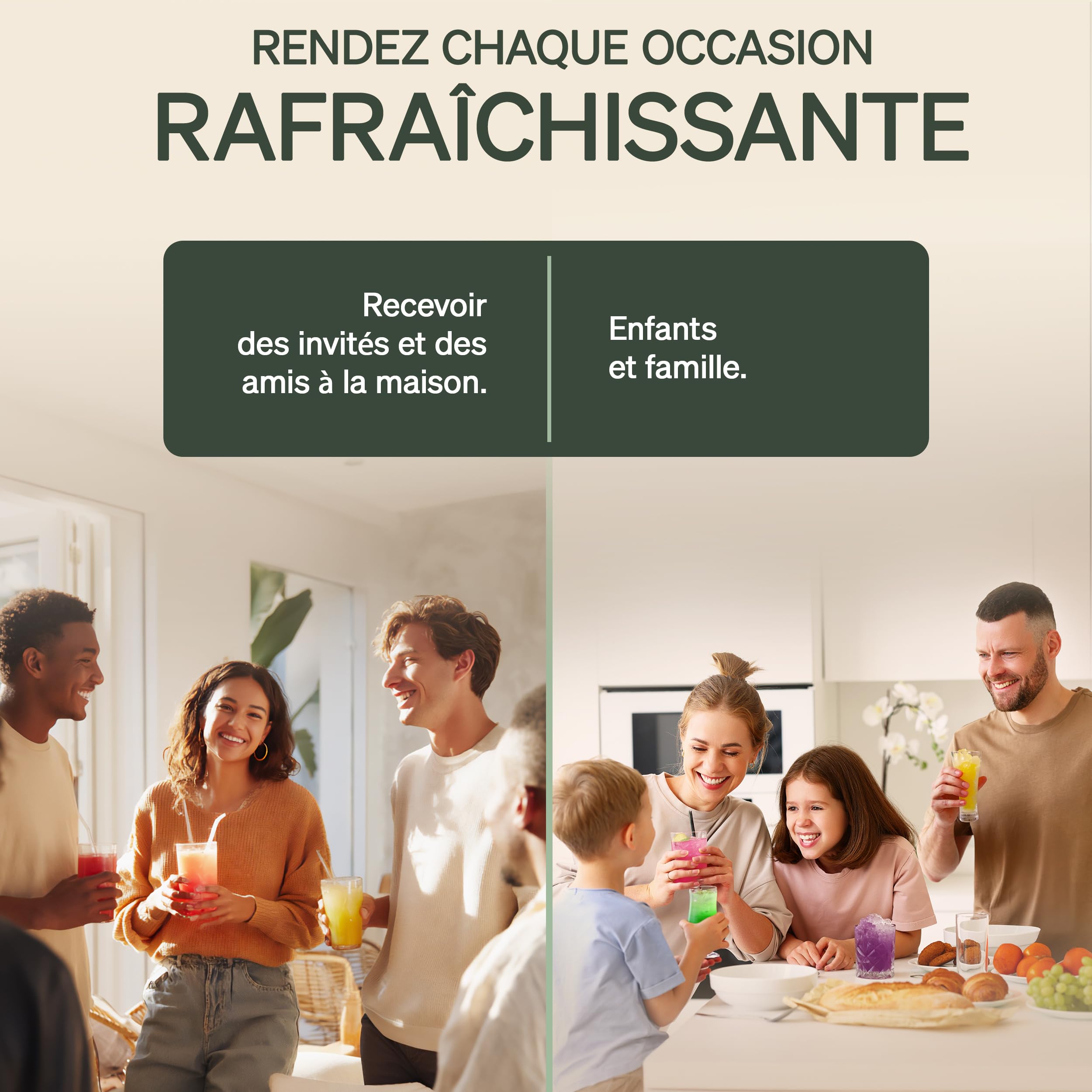 Machine à Granité 2,6 L, 7 en 1, sans glaçons – Machine à Slush avec écran LED & 7 programmes pour granité, frappé, milkshake, cocktails glacés, jus et boissons fraîches
