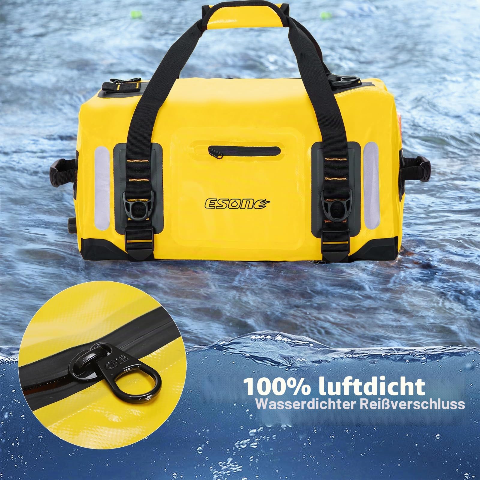 ESONE Dry Bags Wasserdichter Rucksack für Männer Frauen Dry Bags zum Kajakfahren für Reisen Dry Bag Rucksack Wasserdichter Seesack