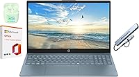 HP 15.6" Business Laptop: Intel N200, 16GB RAM, 1.1TB Storage, Office 365, Windows 11, Accessories Included - Moonlight Blue