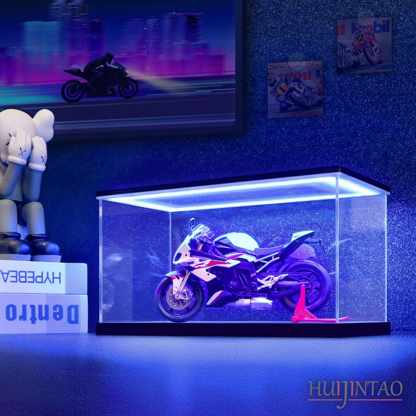 Acryl Vitrine / Schaukasten / Display Case / Acryl Box für Modellautos, Figuren | mit LED Beleuchtung (30x20x15 cm)