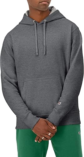 Miniatura 46 de Champion - Sudadera con capucha para hombre, cómoda, de vellón Powerblend (tallas regulares o tallas grandes o altas). Negro - C Logo