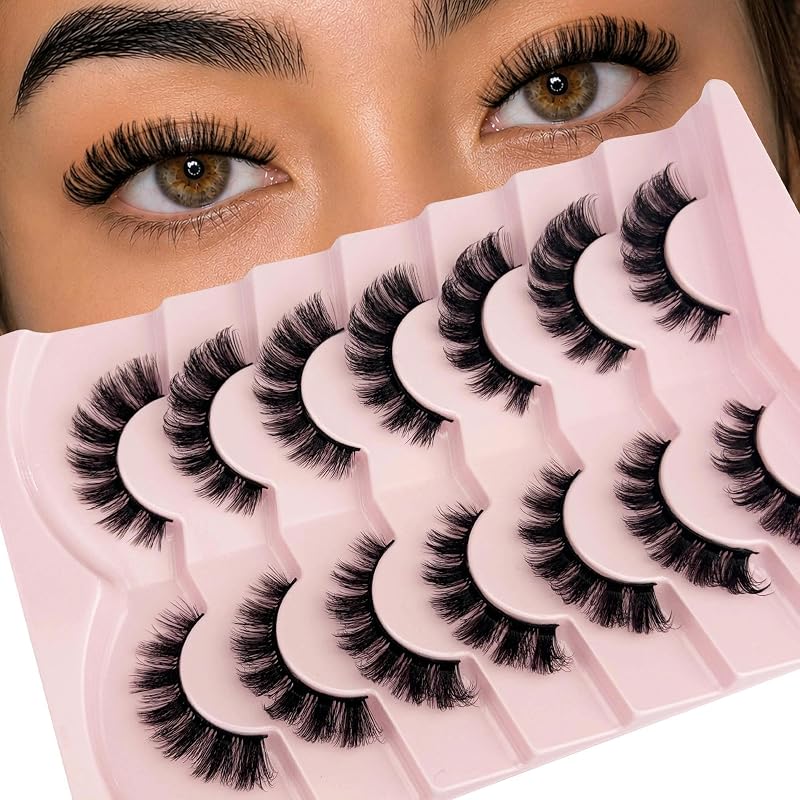 Cílios postiços em tiras YASNAI, curvatura D, 12 mm, volume cheio