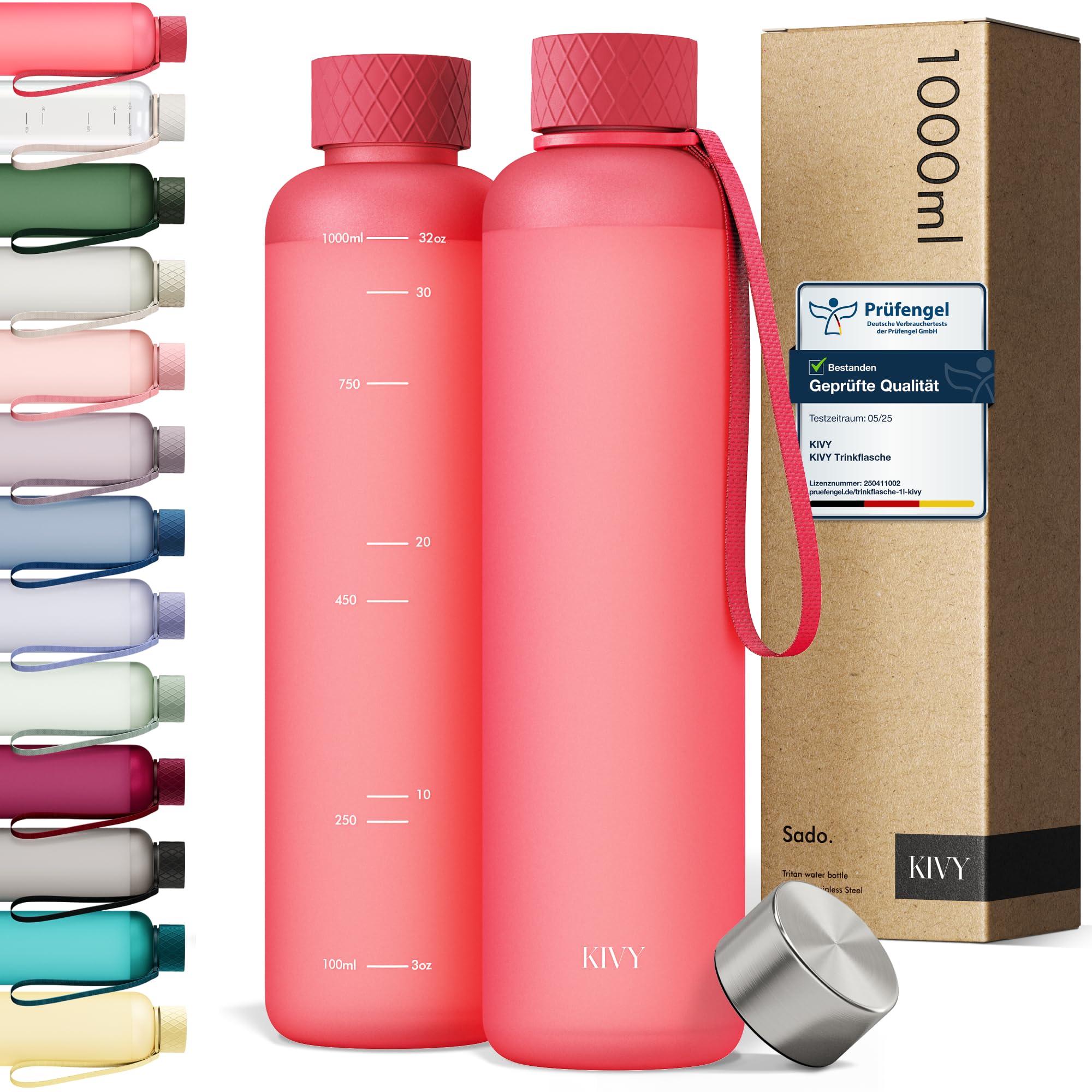 KIVY Tritan-Wasserflasche der 2. Generation