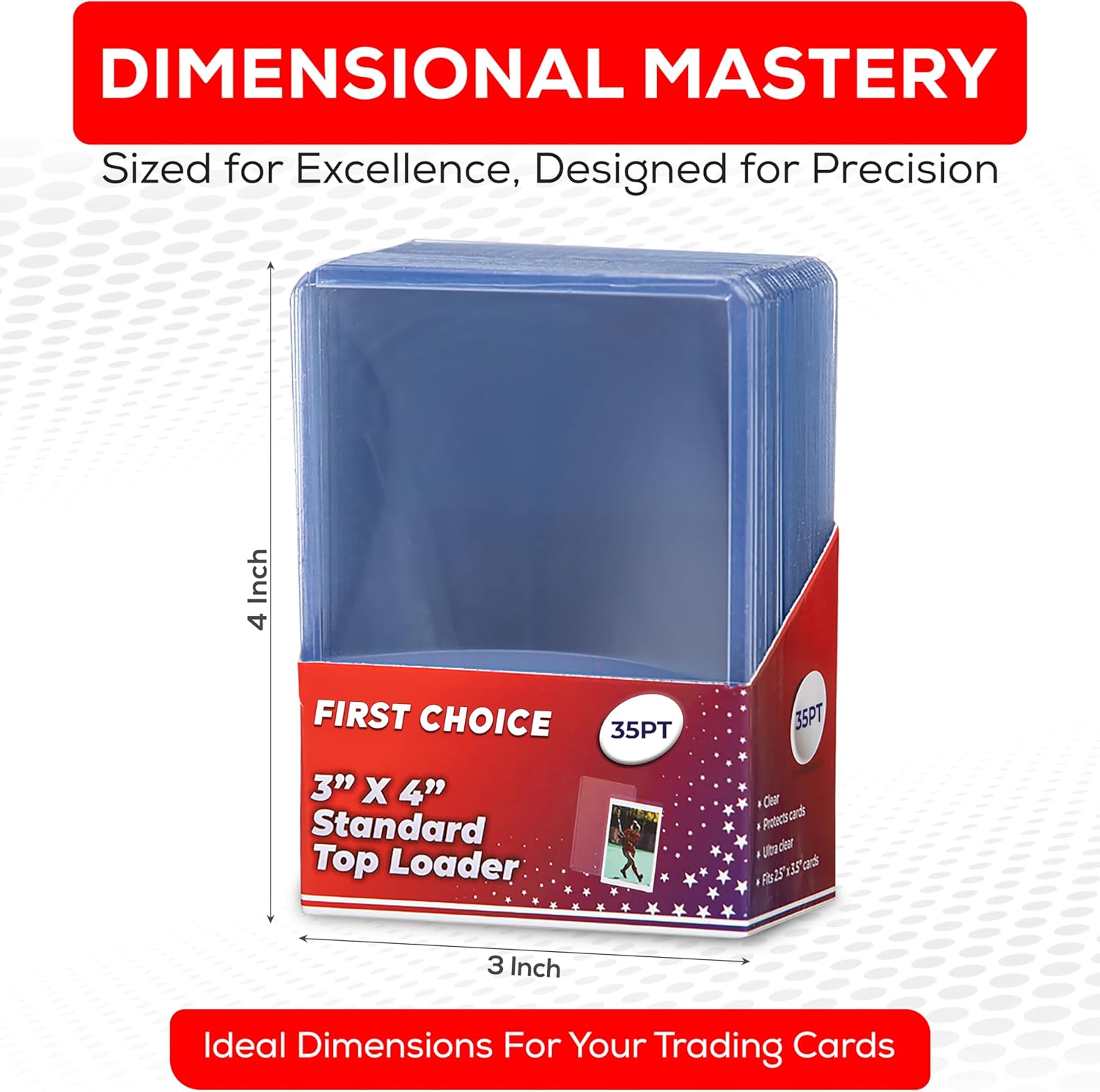 (1000) Top Loaders for Cards 3x4 35PT Premium Standard Size Protector, Clear Card Holder Card Sleeves Protection Compatible with Gaming Cards, Baseball, Football,Hockey, etc!