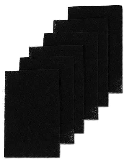 FRESH HEADQUARTERS Replacement Activated Charcoal Filters for Van Ness Cat Litter Box 6 Pack Bulk Carbon Odor Eliminator