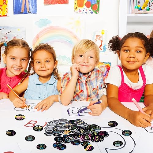 Miniatura 5 de Paquete de 150 tarjetas de plástico con fichas de afirmación positiva con 50 diferentes frases motivacionales de amabilidad inspiradoras para niños,