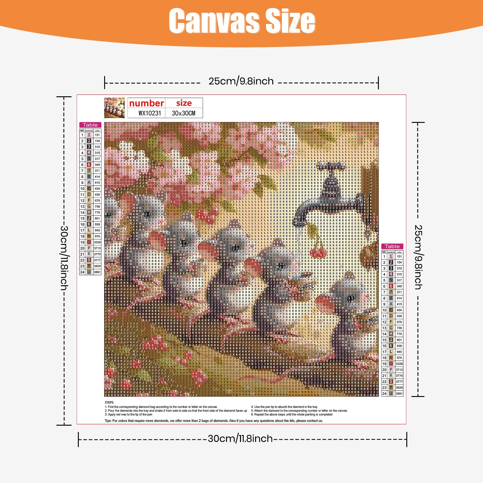 Kit De Peinture Diamant Adulte - Motif Cheval, Toile 30x40 Cm, Diamants Ronds 5D, Tout Inclus Pour Débutant