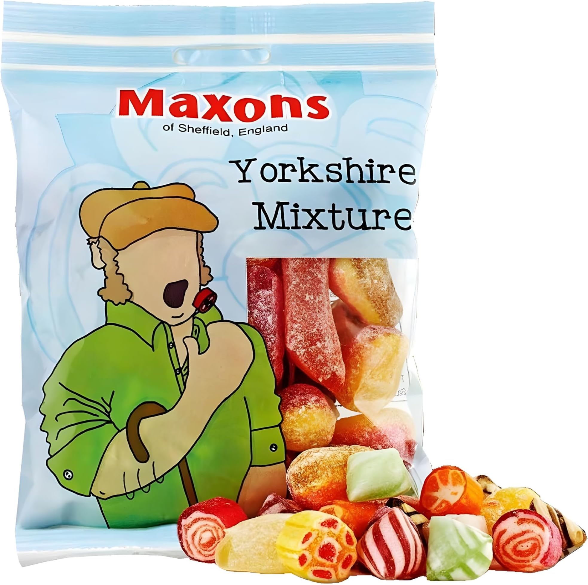 Yorkshire Mixture 250g (8.8 Oz) Bag - Authentic Mixture of Fruit and Mint Flavored Boiled Sweets, British Hard Candy Assortment, English Candy Mix, Imported Gifts & Treats from England, UK