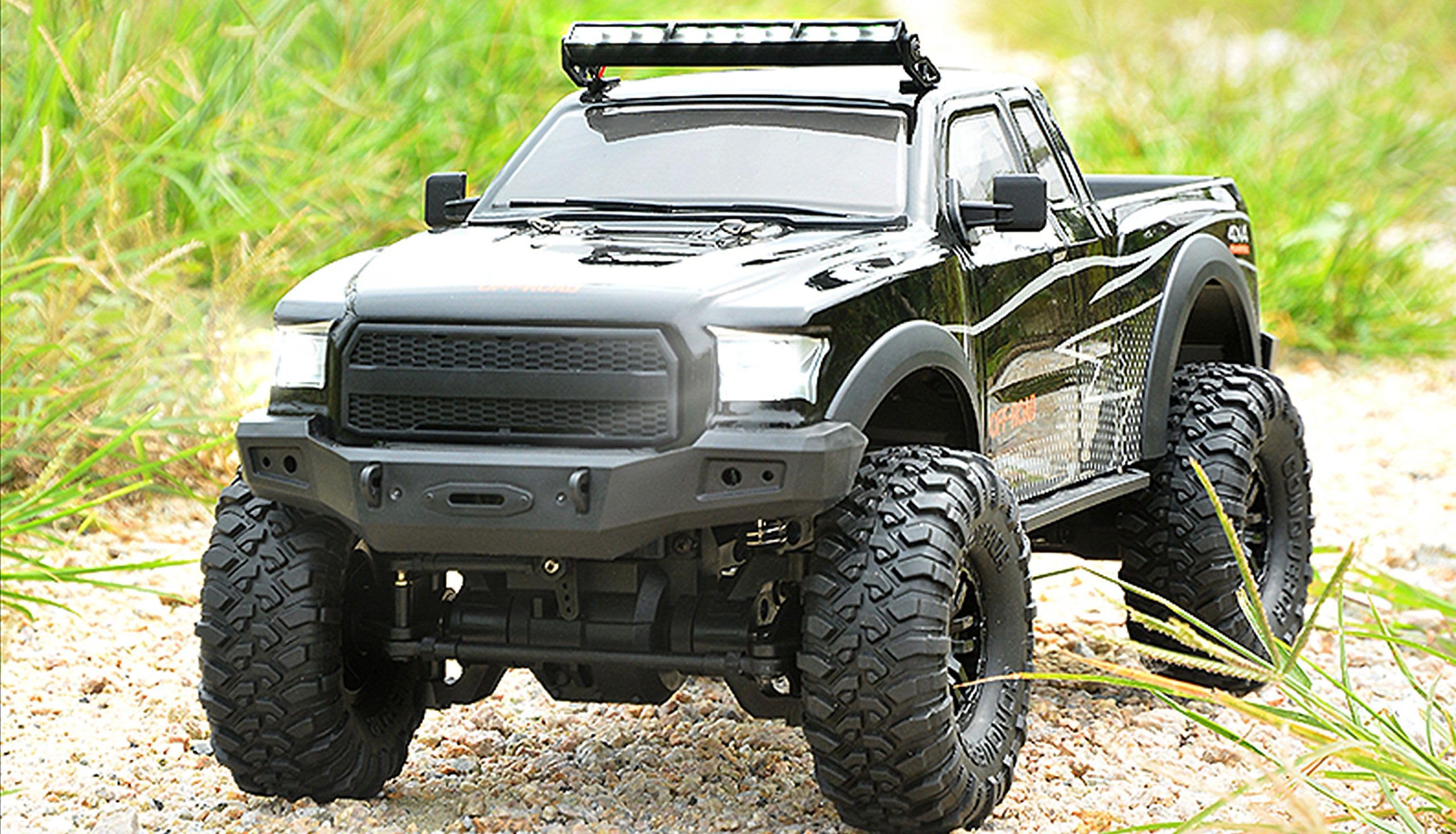 Amewi Dirt Climbing Pickup Brushed 1:10 RC model samochodu elektryczny Crawler, napęd na wszystkie koła (4WD) RTR 2,4 GHz, czarny