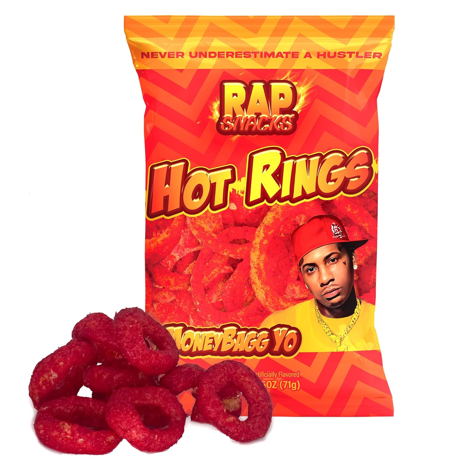 Rap Snacks Moneybagg Yo Hot Rings 2.5 Oz Bags Pack of 6