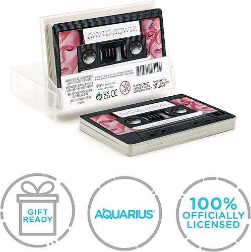 Miniatura 7 de AQUARIUS David Bowie Cassette - Baraja de cartas con temática de David Bowie para tus juegos de cartas favoritos, mercancía y coleccionables de