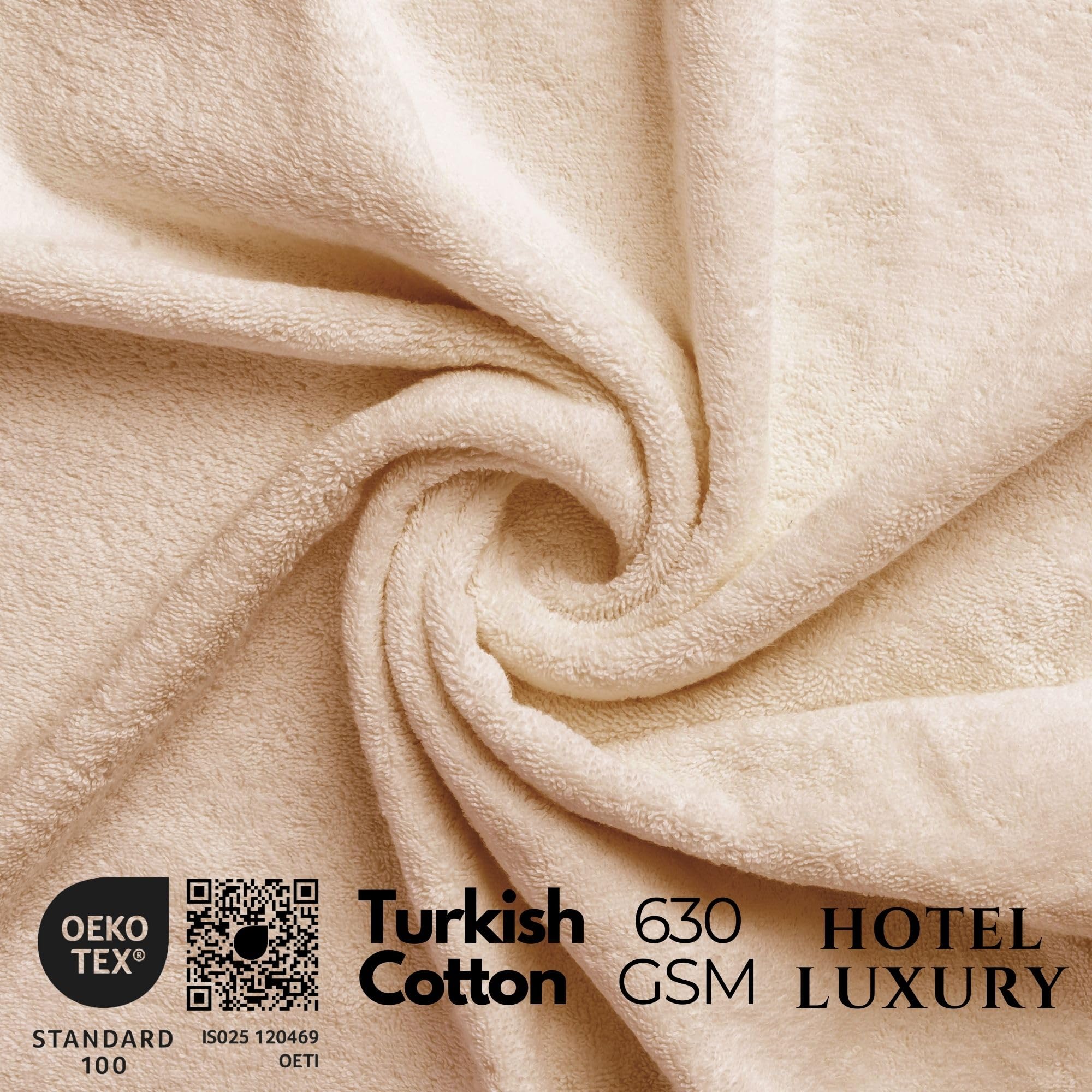 COTTONIA Premium Turkish Cotton Bath Towels Set of 4, 27