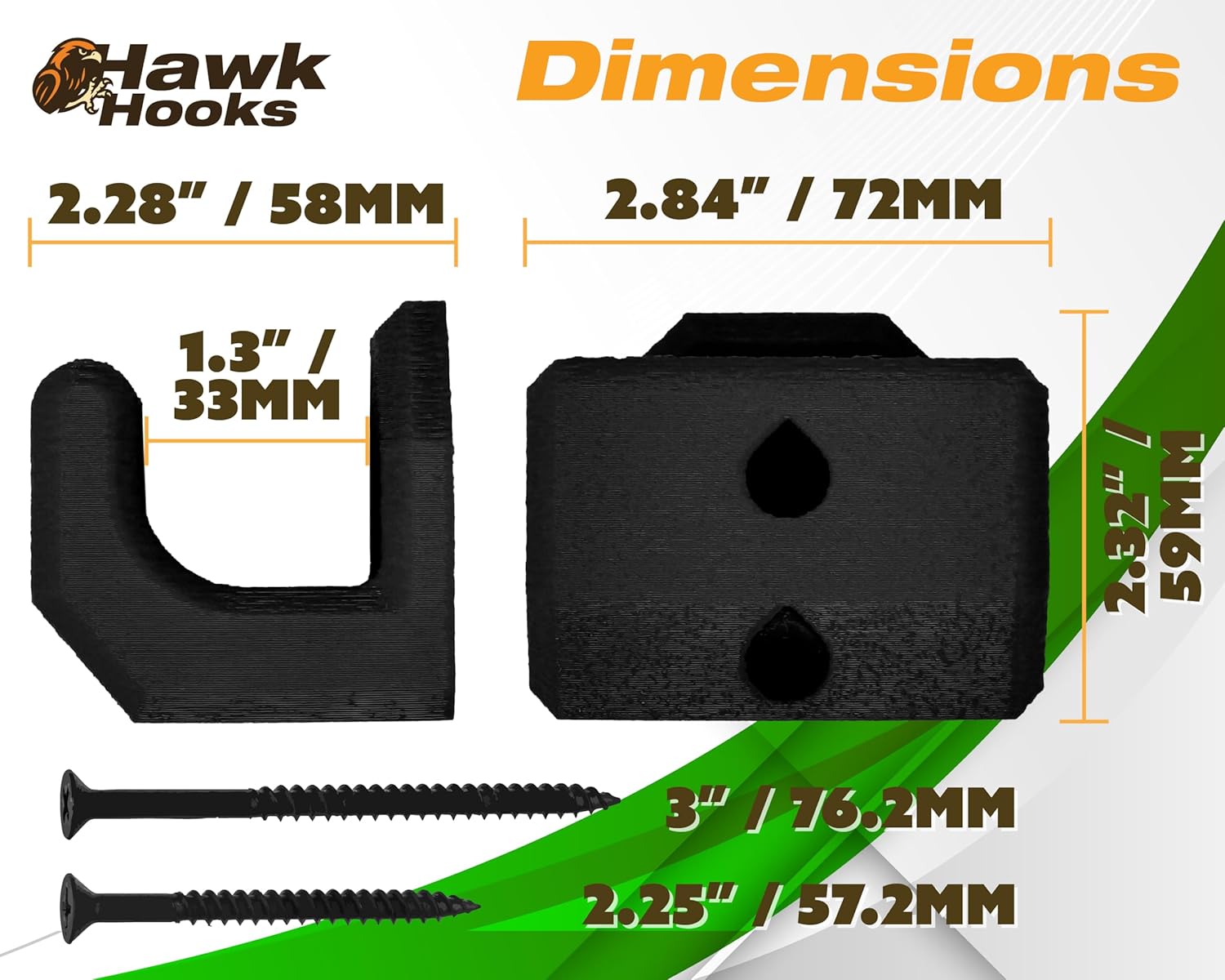 The Perch String Trimmer Hanger – Low Profile Wall Hook for Weed Eaters, Edgers & Lawn Tools – Heavy Duty Garage & Shed Storage Organizer – Made in USA (Black)