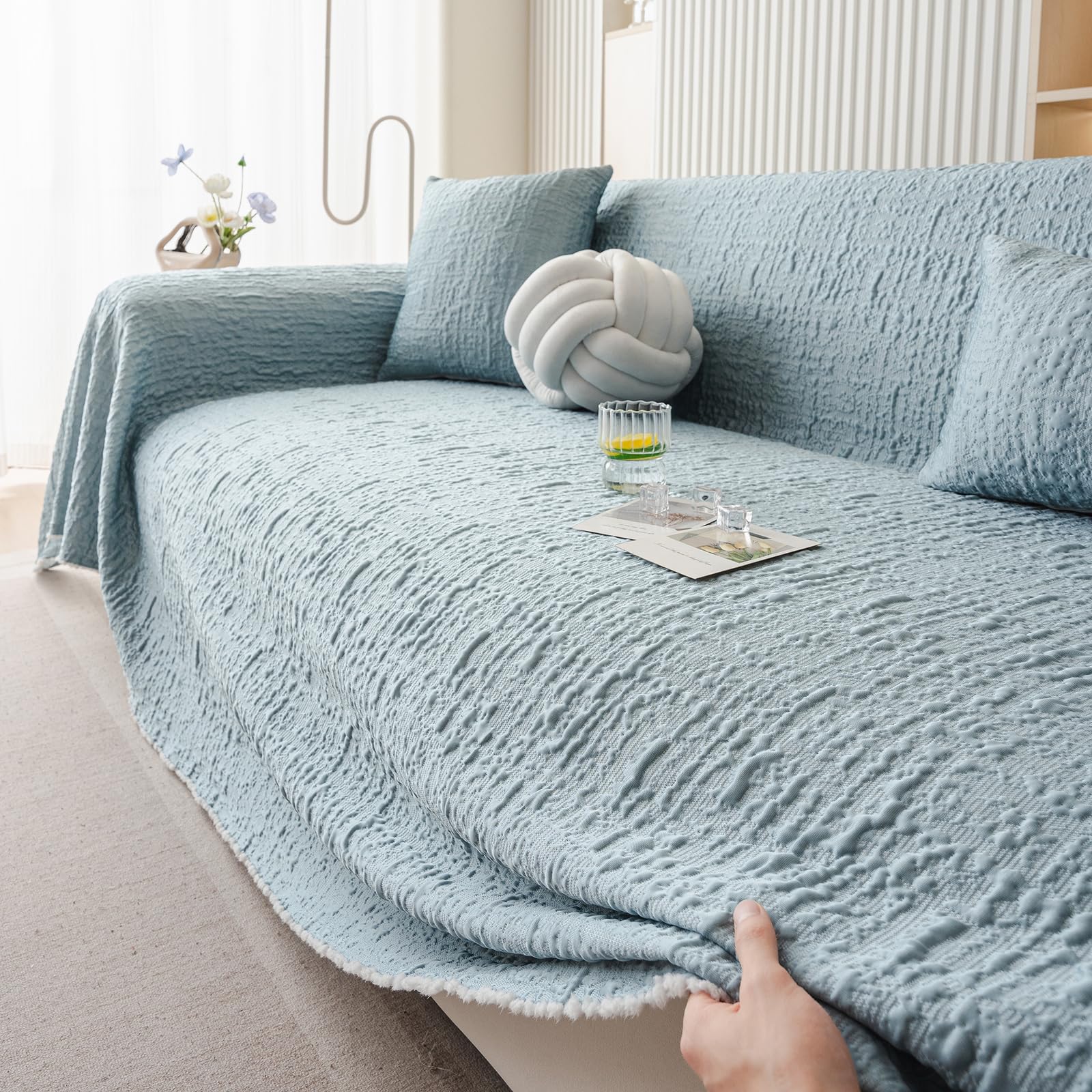 ROOMLIFE Ice Silk Cooling Dog Couch Cover
