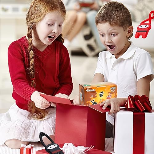 Miniatura 6 de Shindel 40 piezas de ninjas voladores elásticos, juguetes ninja elásticos para niños y niñas, juguetes divertidos para los dedos, gran regalo de