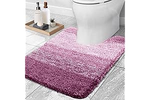 OLANLY Purple Microfiber Luxury Toilet Rug: Warmth, Softness, and Absorbency