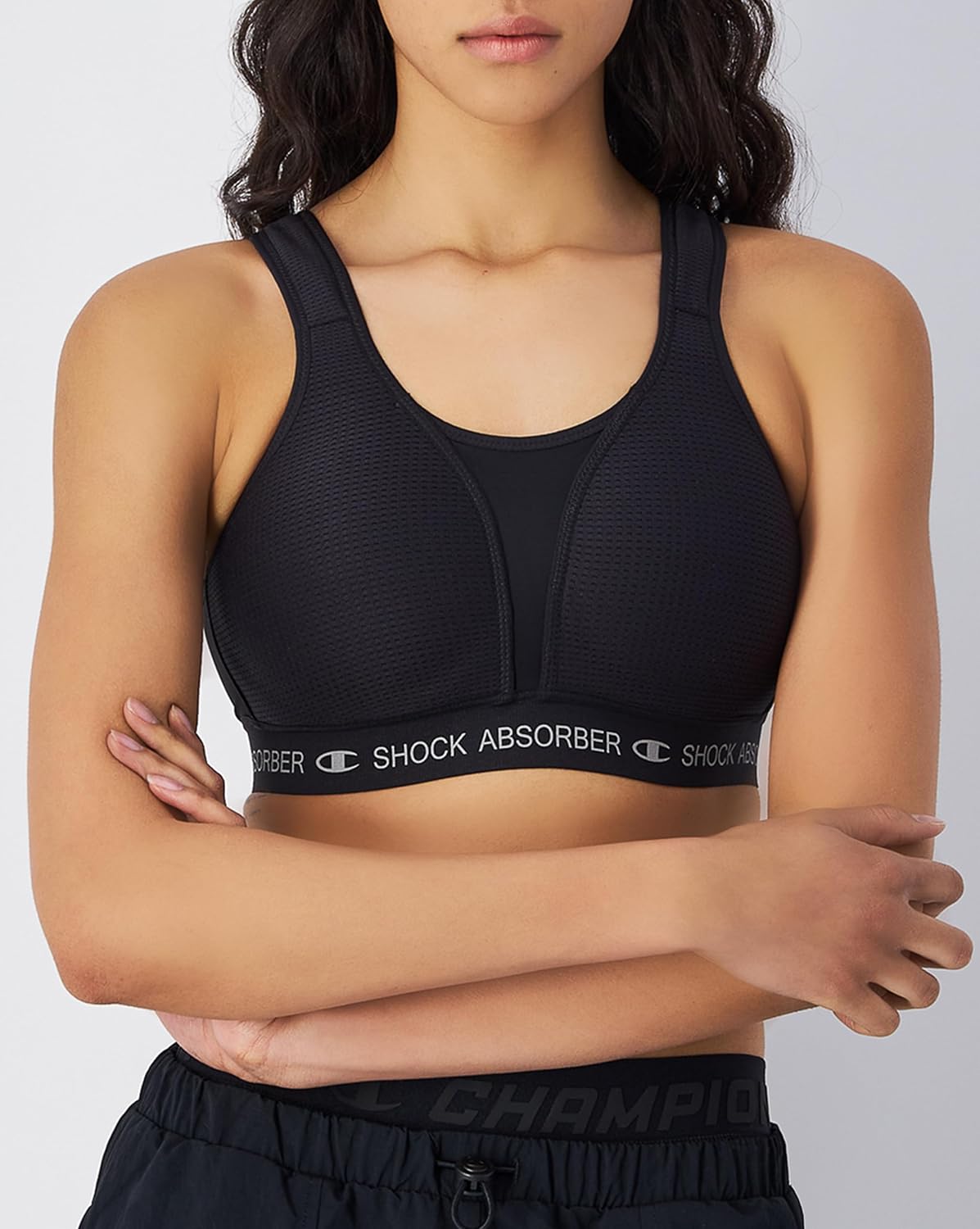 Shock Absorber Sports Bra Ultimate Run S06S7 Padded Non Wired Support Sportswear Black/Silver