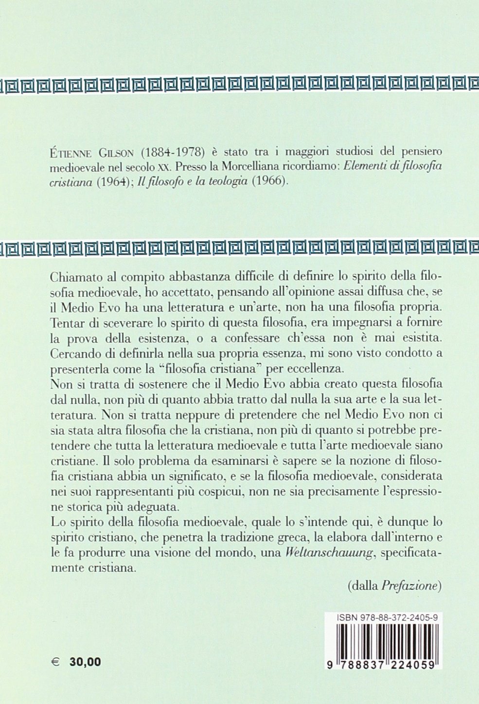Lo spirito della filosofia medioevale