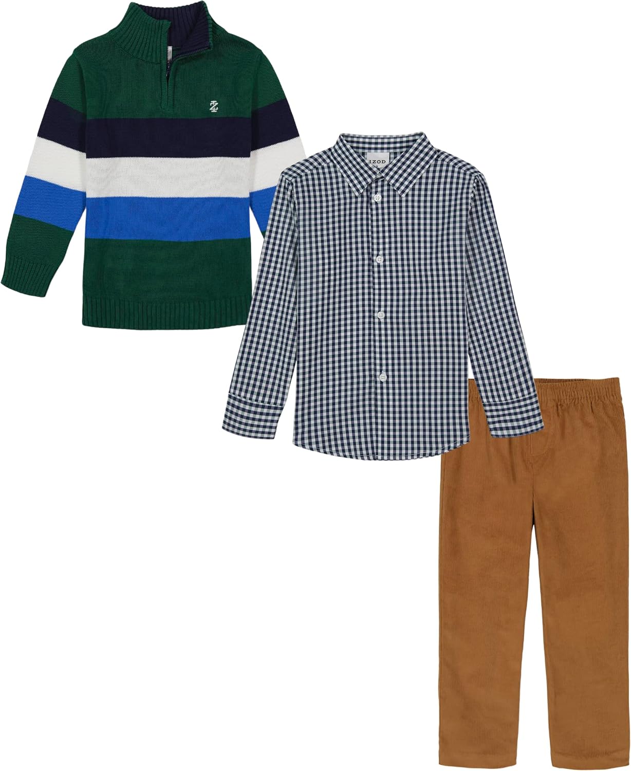 IZOD Boys' 3-piece Sweater, Dress Shirt, and Pants Set: Clothing, Shoes & Jewelry