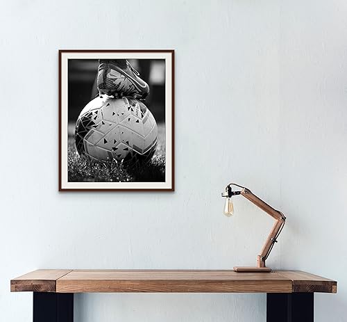 Miniatura 5 de Summit Designs Impresiones artísticas de fútbol para pared, individuales (11 x 14), pósteres de fútbol sin marco, decoración de habitación para