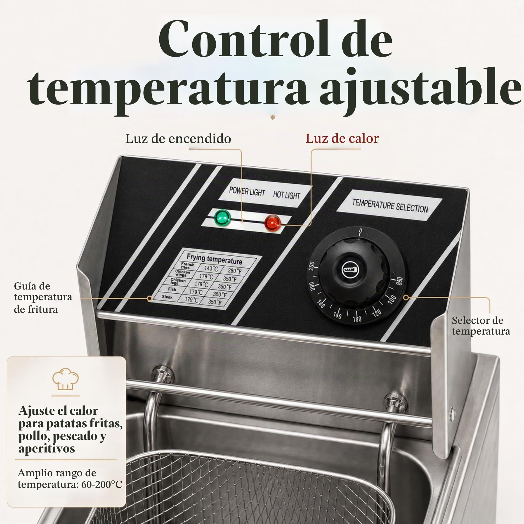 MAGIC SELECT Freidora Eléctrica Profesional 2x6L, Acero Inoxidable
