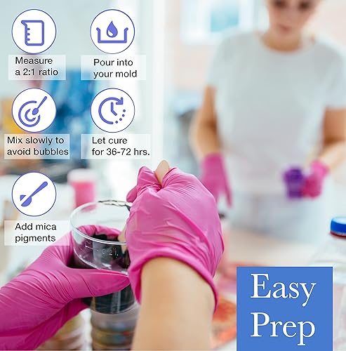 Miniatura 3 de Kit de resina epoxi para vertido extra profundo (vertidos de 2 a 4 pulgadas), 1.5 GL, resistente a los rayos UV, bajo olor, transparente como