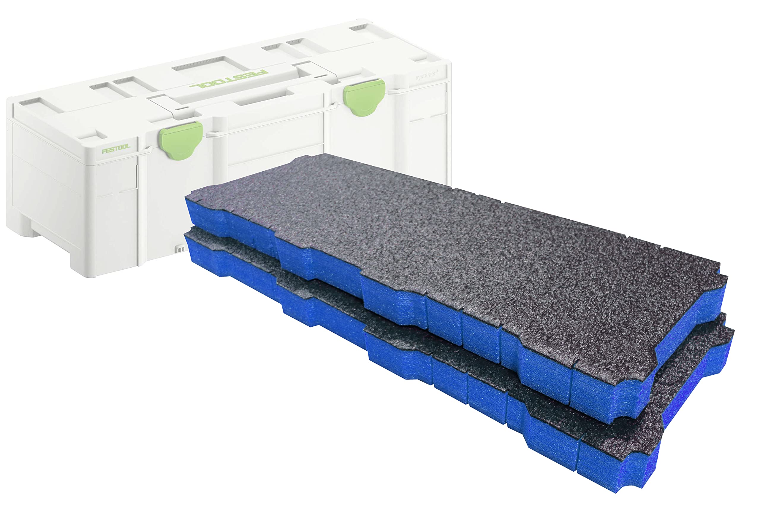 Shadow Foam Systainer SYS3 XXL Foam Inserts [Twin Pack] Cut and Peel Foam Inserts voor Festool en TANOS SYS3 XXL Systainers | Tool Organisation, Kaizen, 5s, Gereedschaps- en opbergdozen (30 mm, Groen
