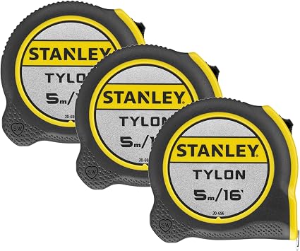 Stanley 5m Tape Measure 5 Metre 16ft Tylon STA130696 New 1-30-696 ** 3 Pack **
