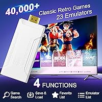 Vista 4 de Retro Game Stick with 40,000+ Classic Games, 23 Emulators, Plug & Play 4K HDMI Output,Dual 2.4G Wireless Controllers,64GB TF Card, Multiplayer