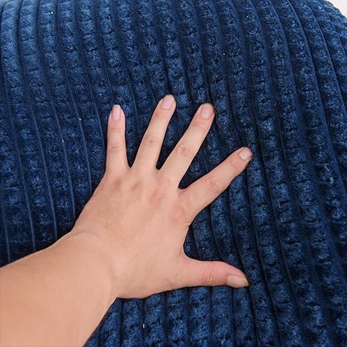 Miniatura 7 de Btargot Almohada de lectura para cama de cuña grande para adultos con respaldo y brazos  Soporte de espalda para sentarse en la cama, azul marino,