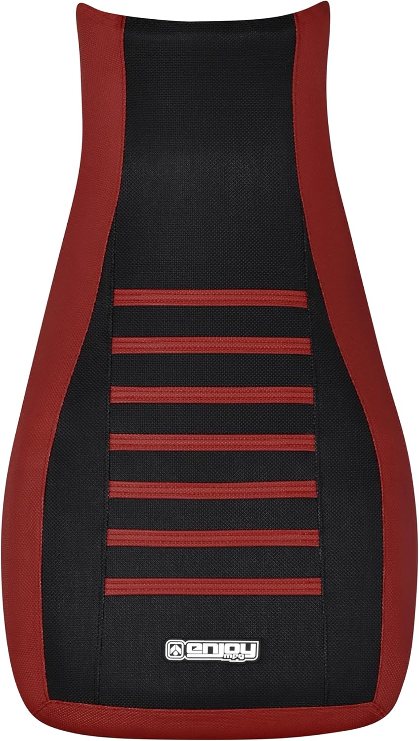 Enjoy Mfg Seat Cover - Compatible with Polaris 2014-2023 Sportsman 450 570 Color Sides/Color Ribs #343 Logo (Maroon Sides/Black top/Maroon Ribs)