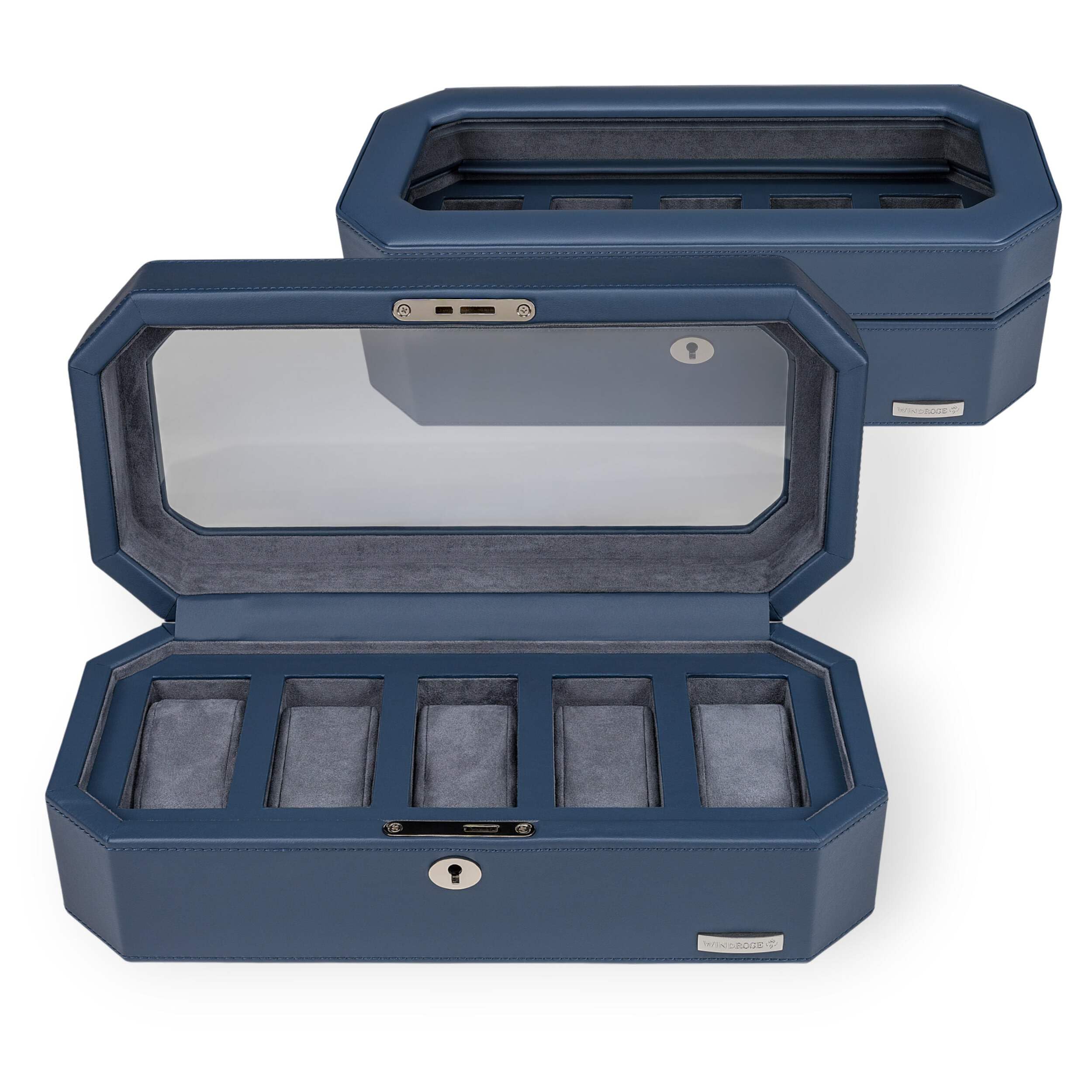 Windrose boîte à bijoux Tempora Watch Box Blue bleu marine