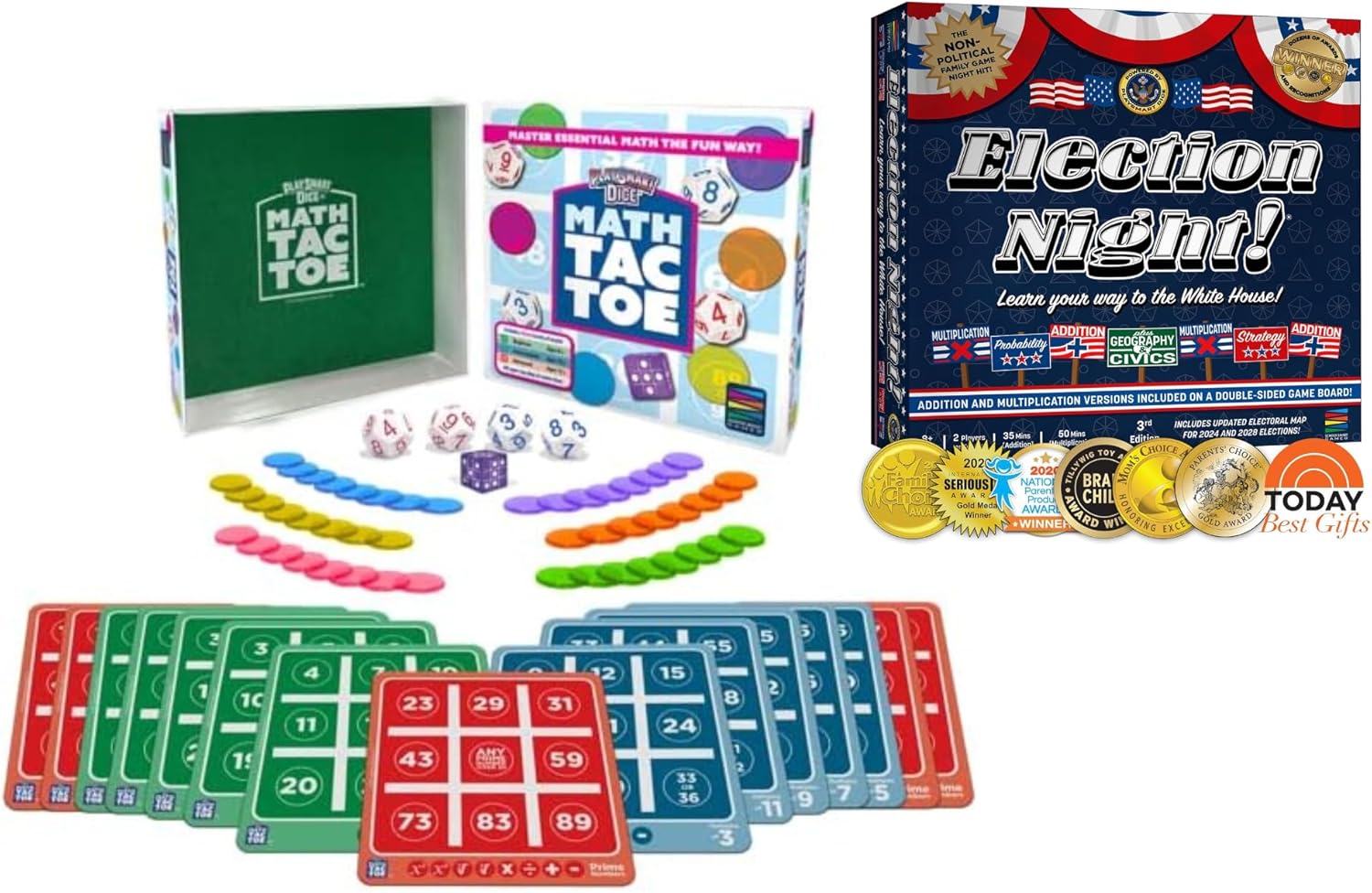 Semper Smart Games PlaySmart Dice Math-Tac-Toe & Election Night