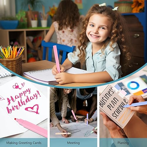 Miniatura 7 de Mulaibdin 18 rotuladores bíblicos y bolígrafos que no se corren, resaltadores estéticos con 240 pestañas de libro, resaltadores de la Biblia de