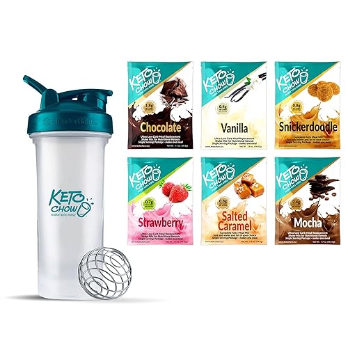 Keto Chow Paquete de iniciación variado  Batido de reemplazo de comida keto en polvo  Nutricionalmente completo  Batidos bajos en carbohidratos