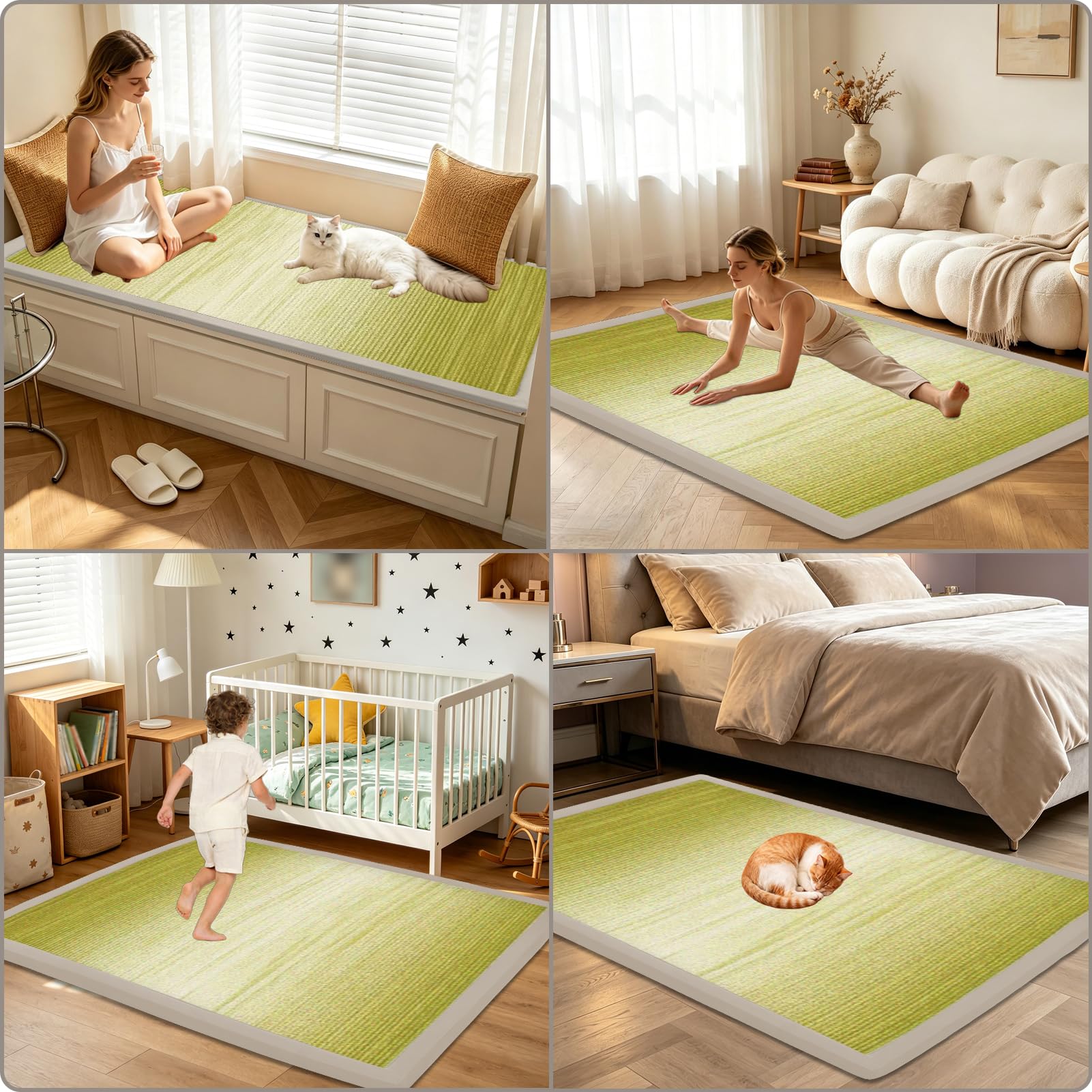 Krabbelmatte Baby Korallen Samtmatte Kinderteppich Dicke 100 x 200 cm und Weiche Spielmatte als Teppich Kinderzimmer, Spielteppich Baby, Krabbeldecke kleine Spielbereiche