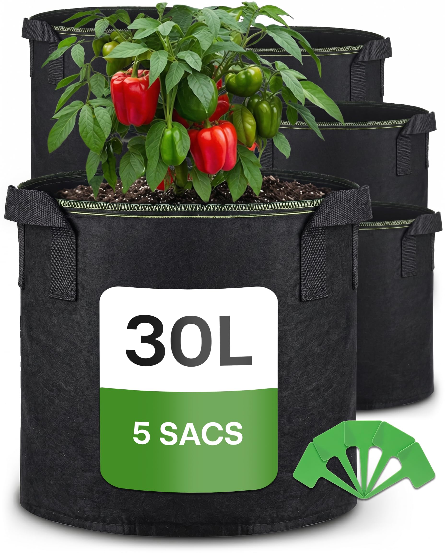 Praknu 5 Sacs de Plantation 30L