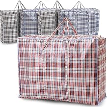 REQUISITE NEEDS 5 PACK Strong Extra large Jumbo Storage Laundry zipped bag Reusable (80 x 60 x 28 CM)