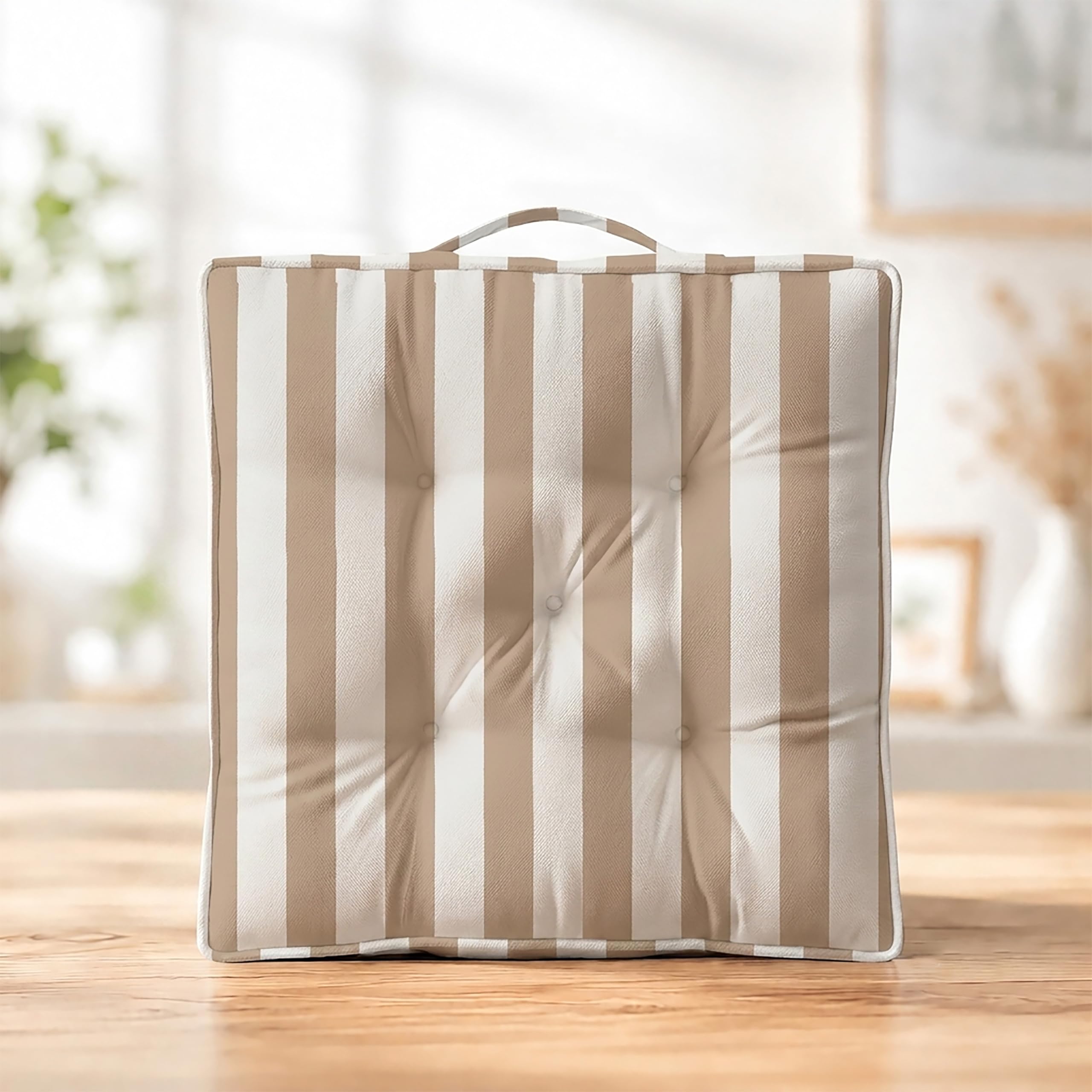 Cotton Shell with Natural Cotton Woven Floor Cushion - Pack of 1-image-23
