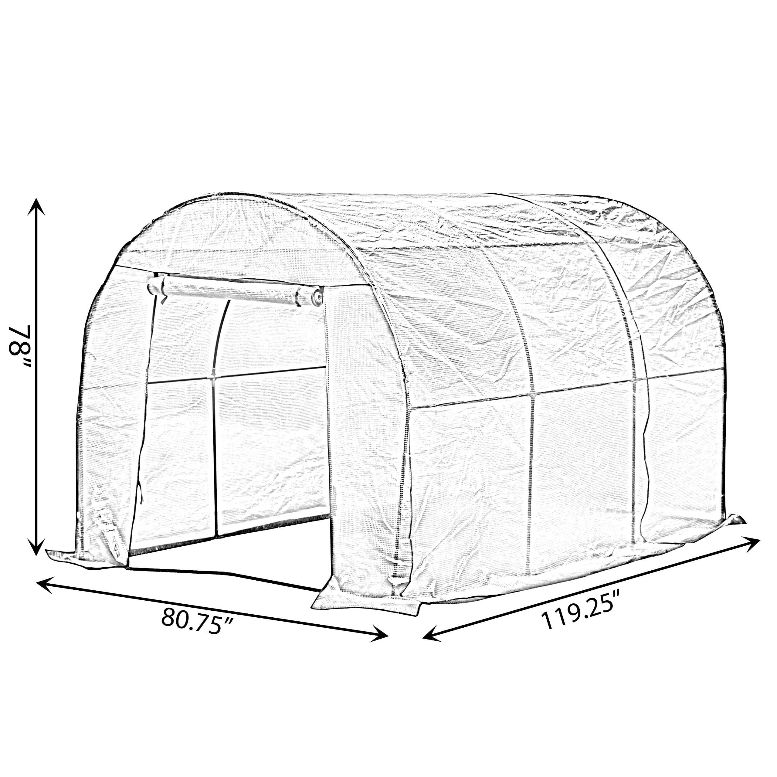 Gardenised Green Outdoor - Invernadero portátil para jardín y casa caliente impermeable