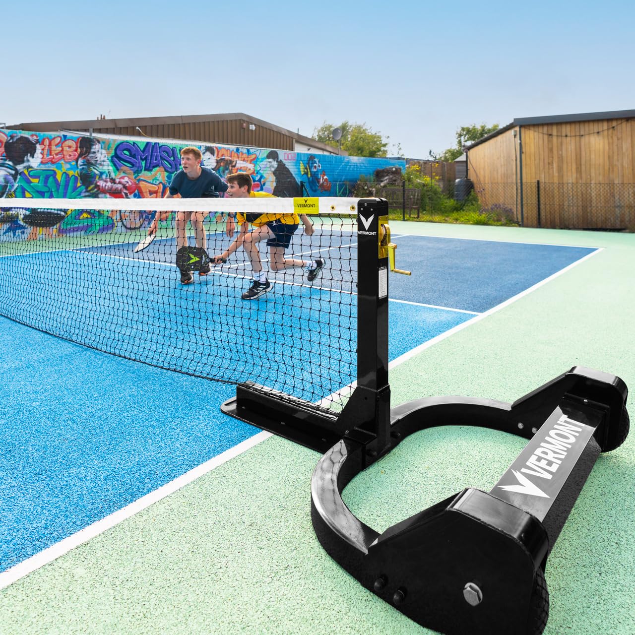 Vermont Rete & Pali Da Pickleball Ponderati - Set Portatile & Con Ruote