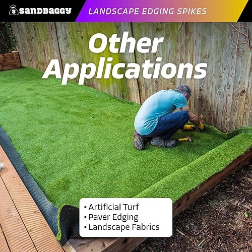Miniatura 6 de Sandbaggy Landsacpe galvanizado de 6 pulgadas, clavos de paisaje en espiral, acero de calibre 7, ideales para suelos rocosos duros, también ideales